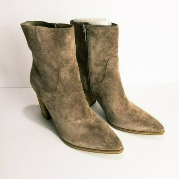 Marc Fisher Shoes - Marc Fisher LTD Giana Western Bootie -Beige/Taupe